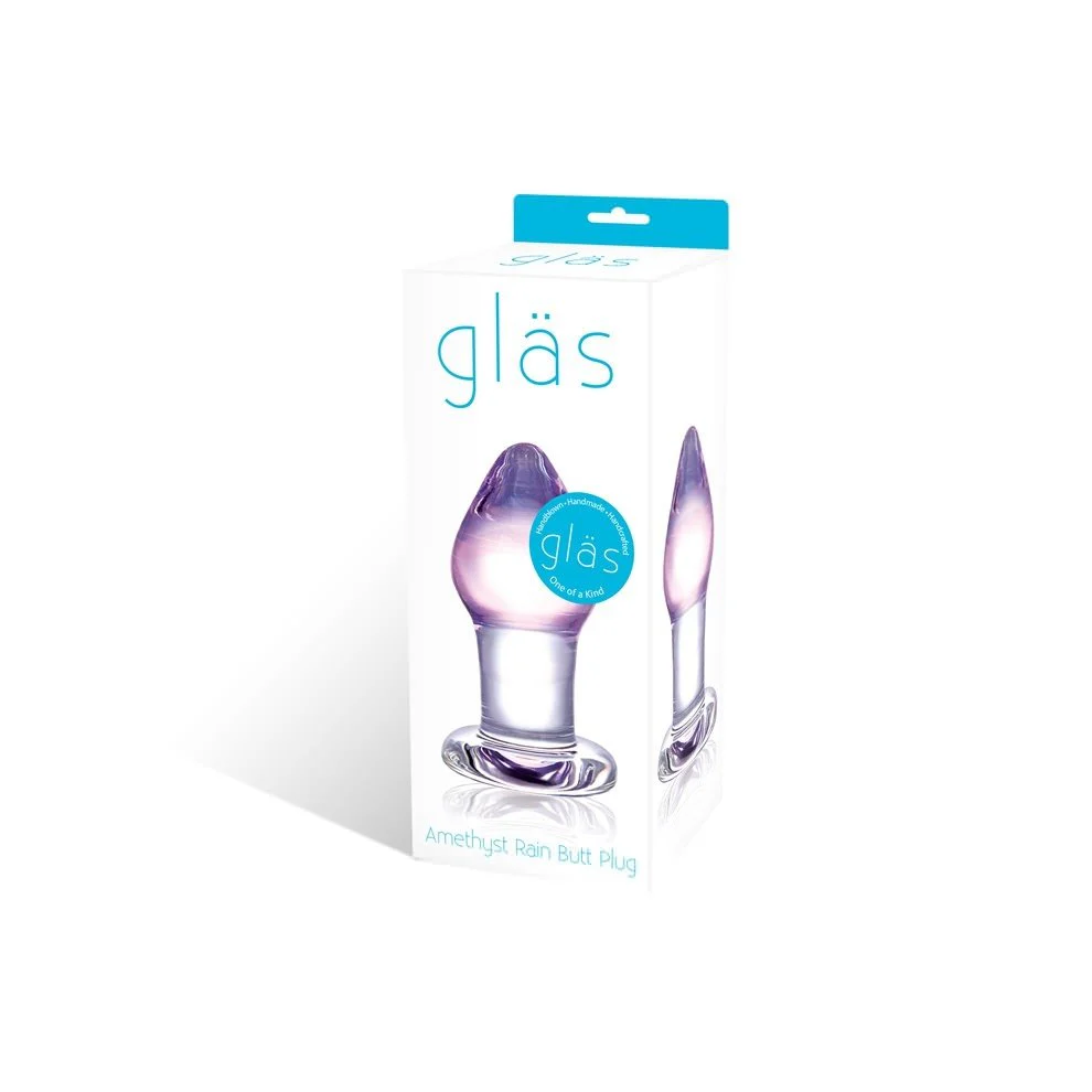 Amethyst Rain Glass Butt Plug - Image 2