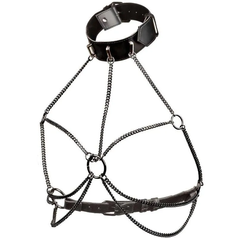 Harnais Collier Multi Chaînes Cuir Végétalien - Image 4