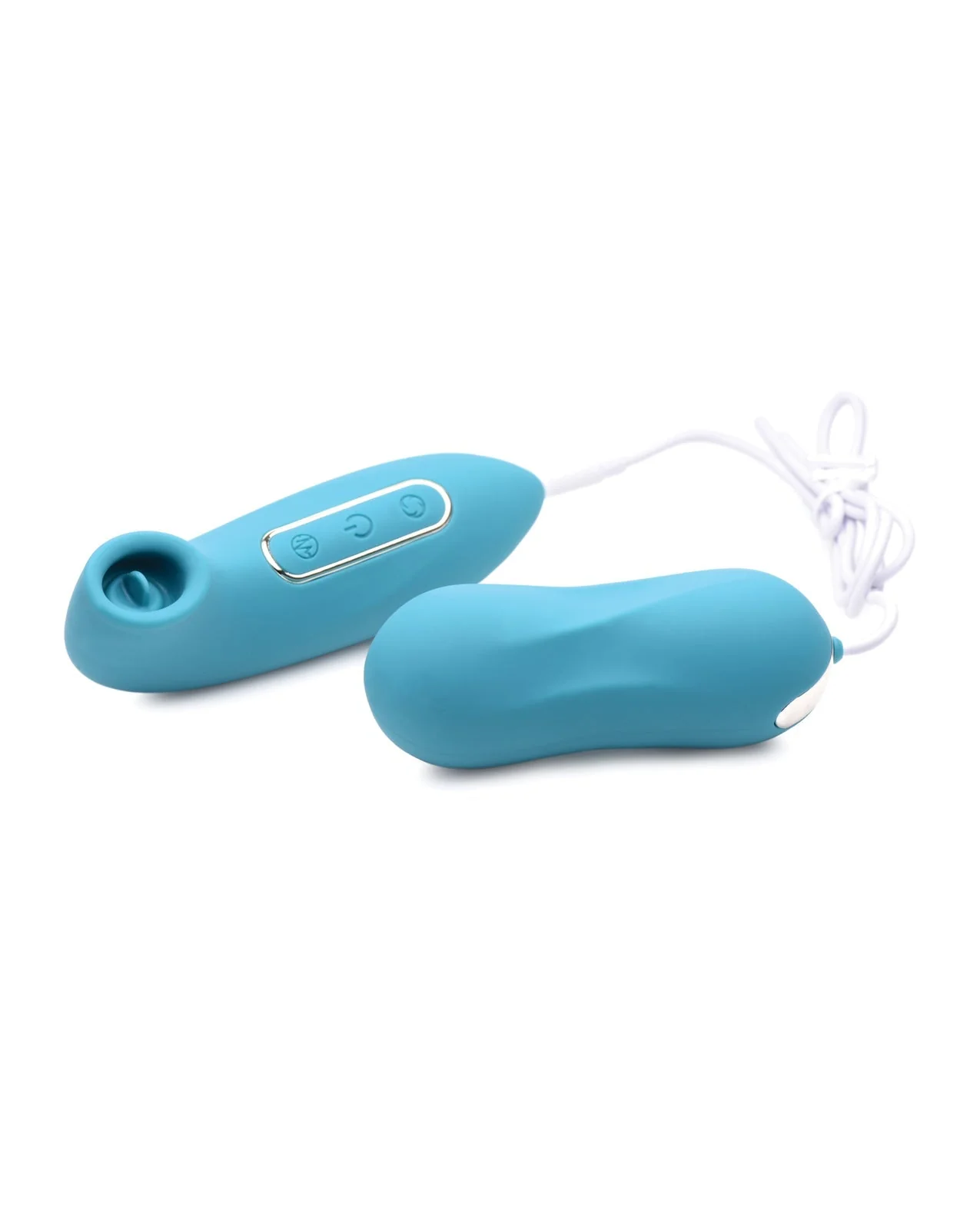 Inmi Entwined Silicone Thumping Egg & Licking Clitoral Stimulator - Green - Image 2