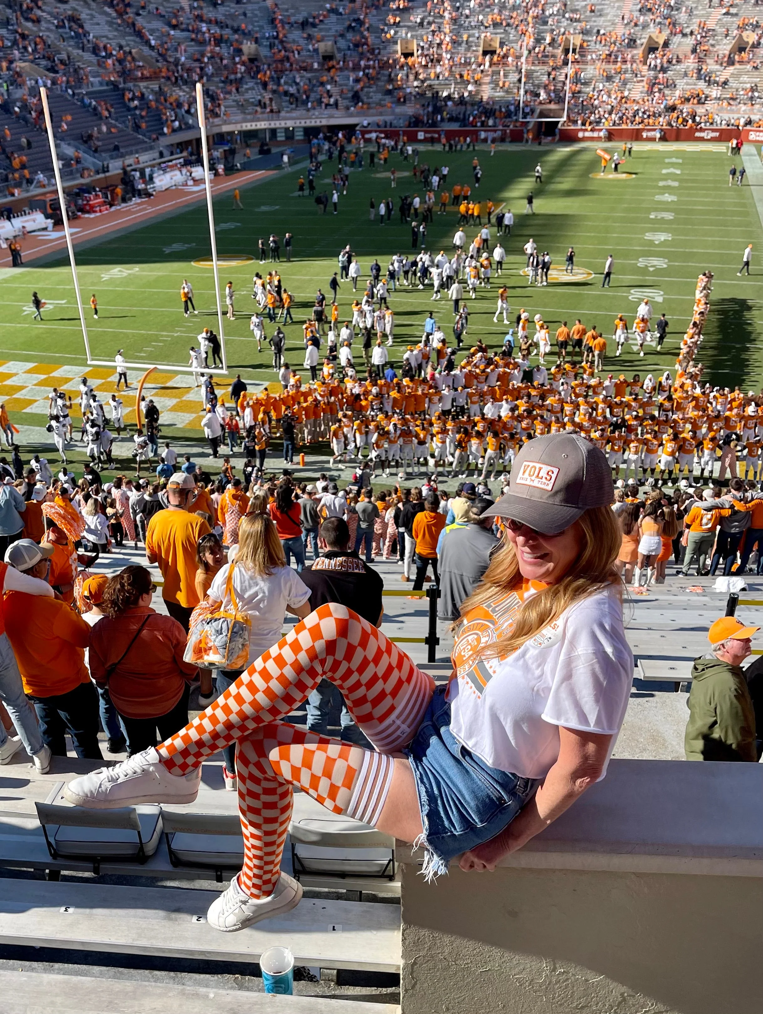 Game Day! - Orange & White Thigh-Highs - Image 4