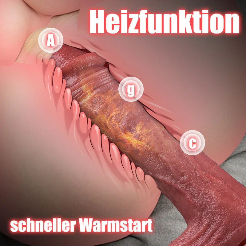Jazz——9-Frequenz-Vibration + 3-Frequenz-Teleskopdildo, super-simulierte Eichel und Hoden, beheizbar - Image 4