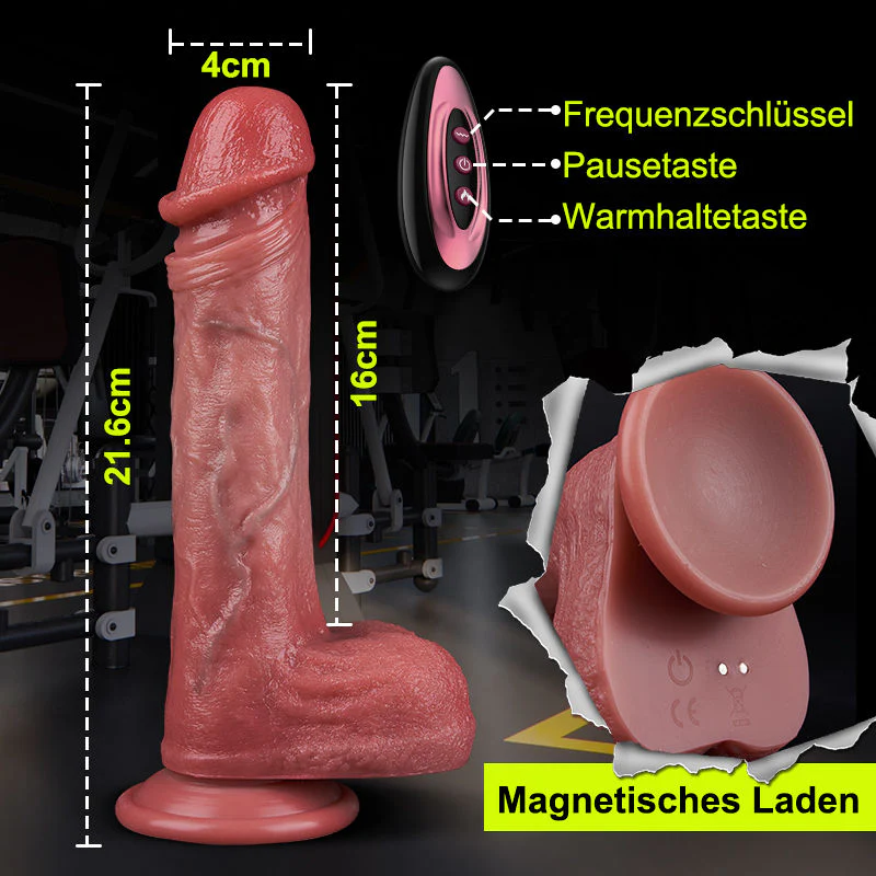 Jazz——9-Frequenz-Vibration + 3-Frequenz-Teleskopdildo, super-simulierte Eichel und Hoden, beheizbar - Image 8