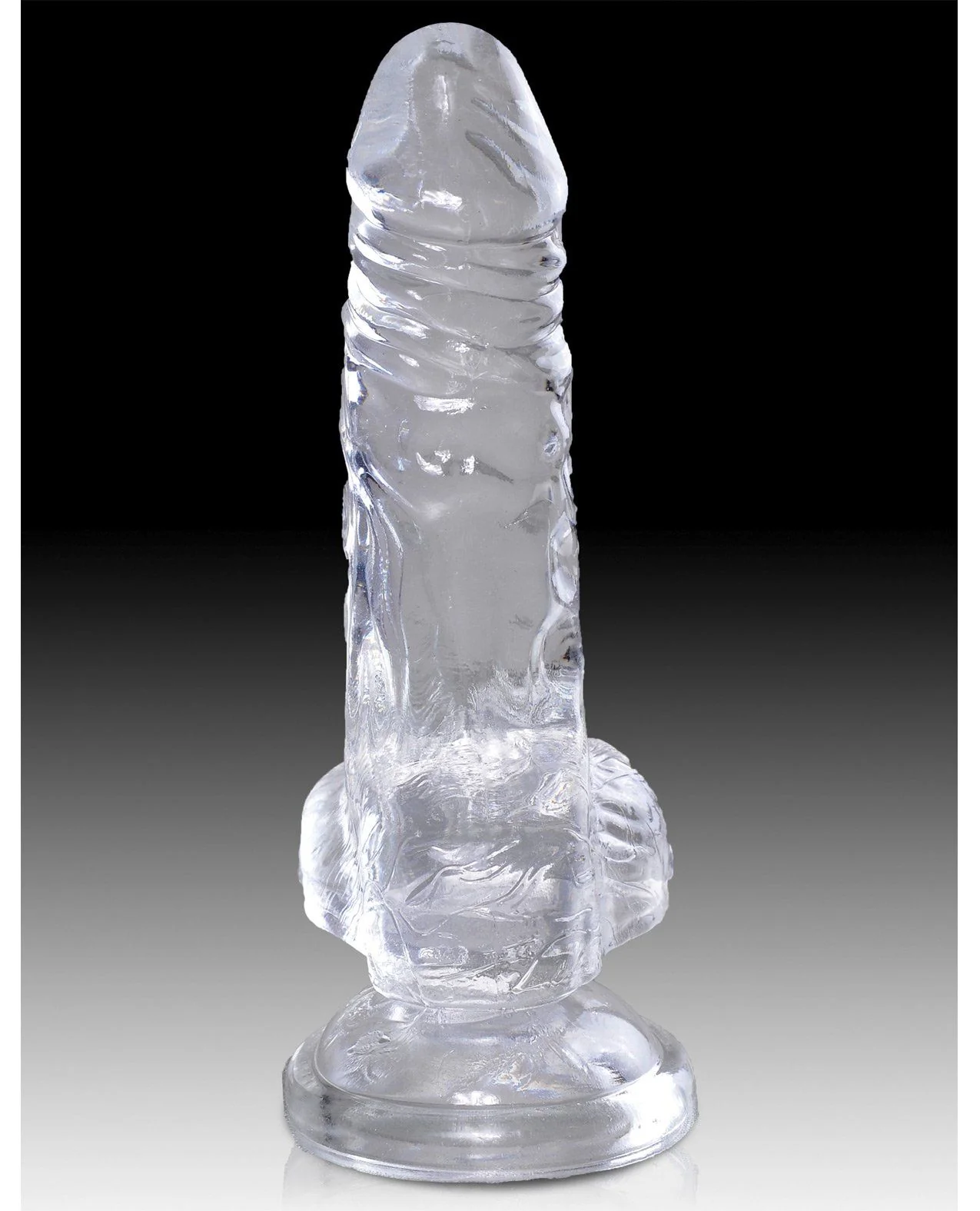 King Cock Clear 4" Cock w/Balls - Image 3