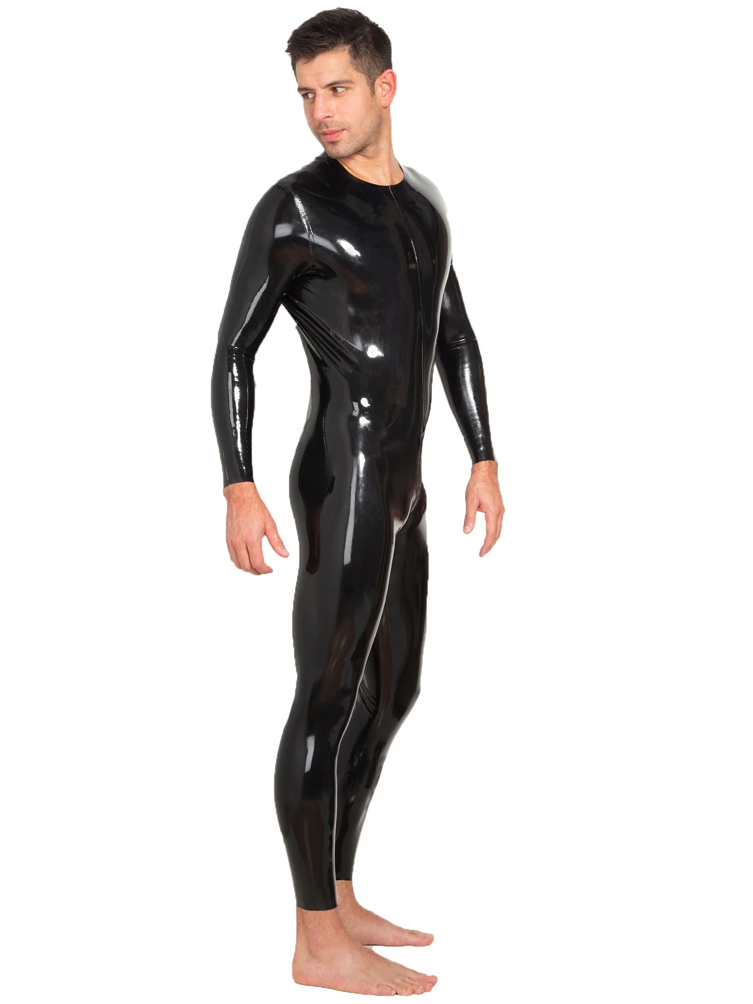Latex/Rubber Catsuit Neck Entry With Crotch Zip - Image 5