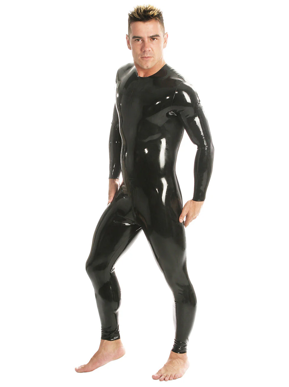 Latex/Rubber Catsuit Neck Entry With Crotch Zip - Image 7