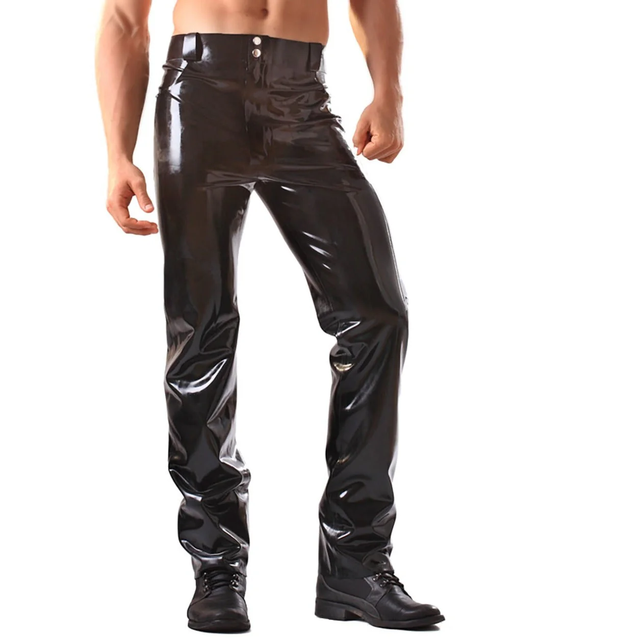 Latex/Rubber Jeans With Pockets Front & Back - Image 7