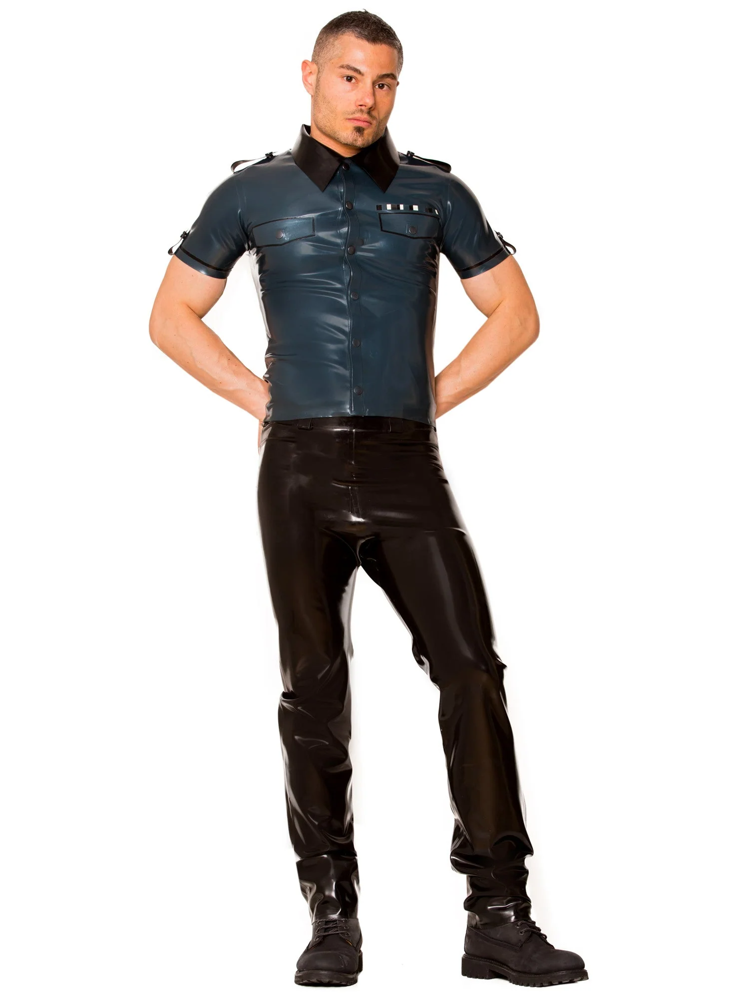 Latex/Rubber Midnight Shirt - Image 4