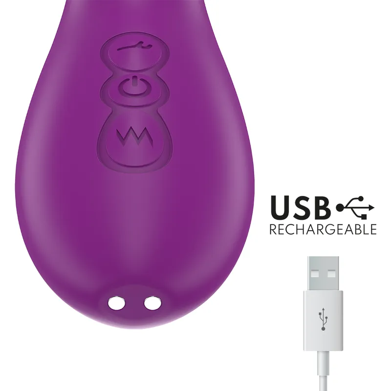 Masturbateur Féminin Étanche Violet Avec Langue Oscillante - Image 2