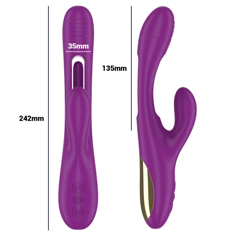 Masturbateur Féminin Étanche Violet Avec Langue Oscillante - Image 3