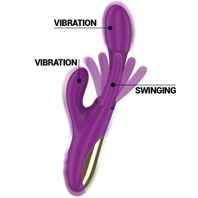Masturbateur Féminin Étanche Violet Avec Langue Oscillante - Image 4