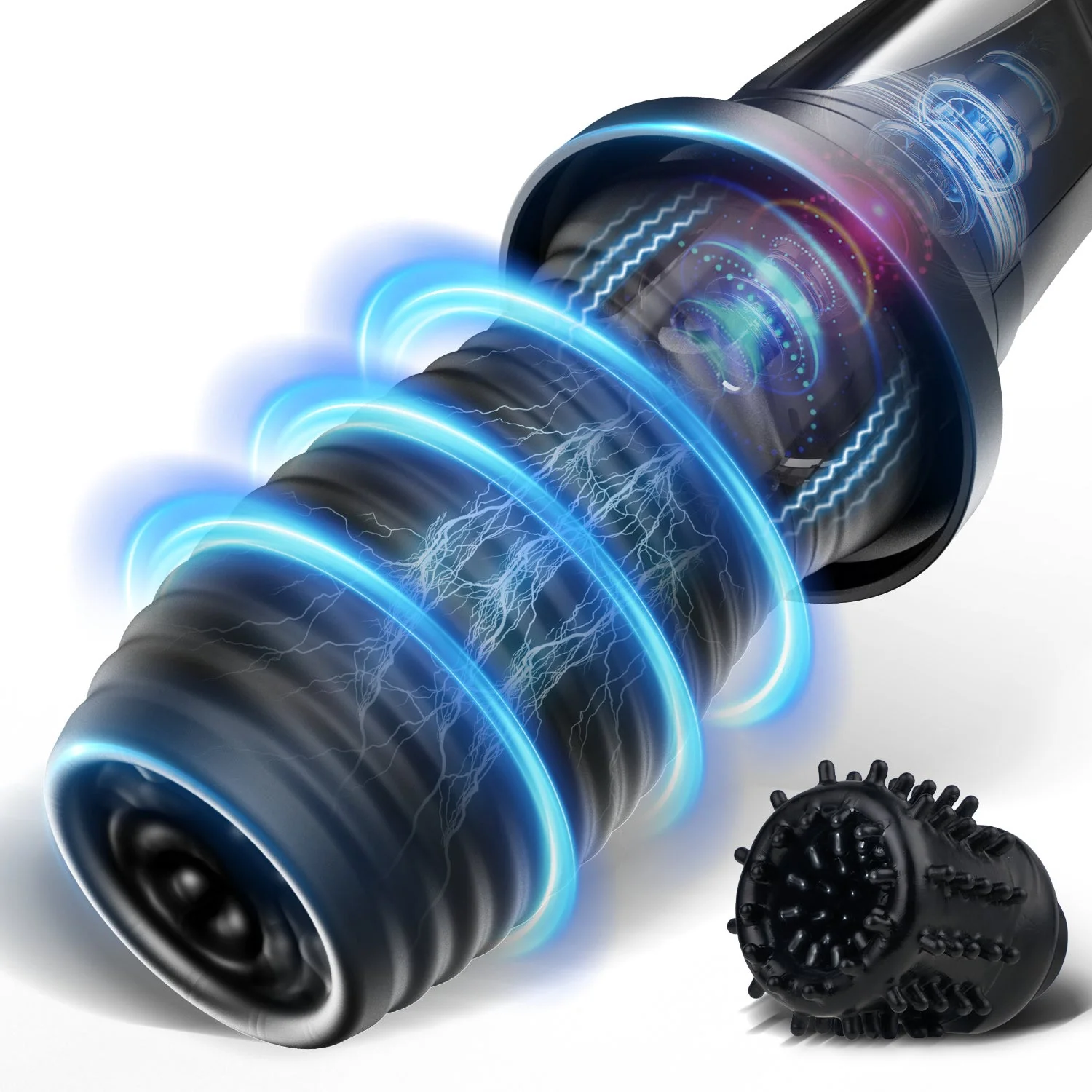 DARK LORD 7 Rotation 10 Vibrationen 360° Rotation Masturbation Cup - Image 2