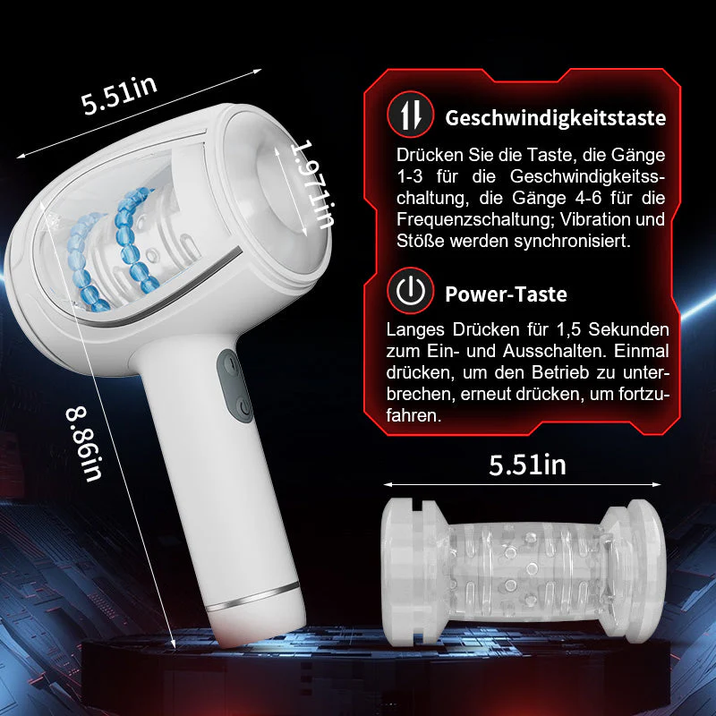 Handheld Automatische 6 Frequenz schiebende Vibration Männlich Masturbator - Image 8