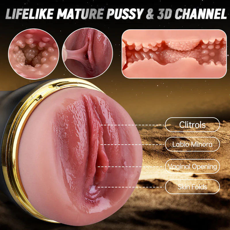 5 Sucking 10 Vibrating Simulated Vagina Eingang Männliche Masturbation Cups - Image 8