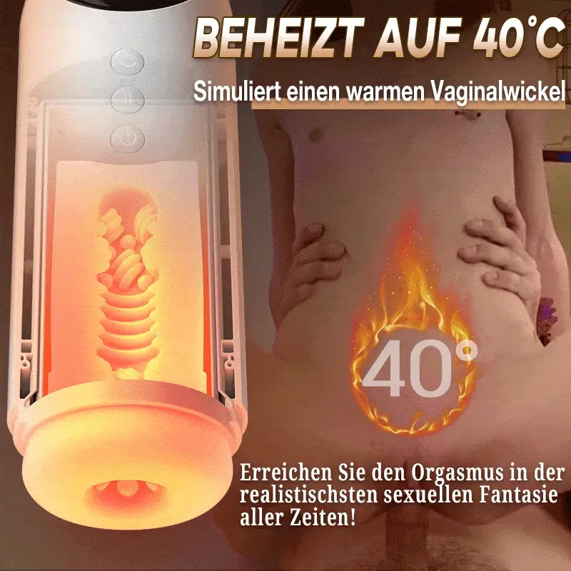 4 Schieben 4 Saugen 10 Vibration Heizfunktion Masturbator Cup - Image 5