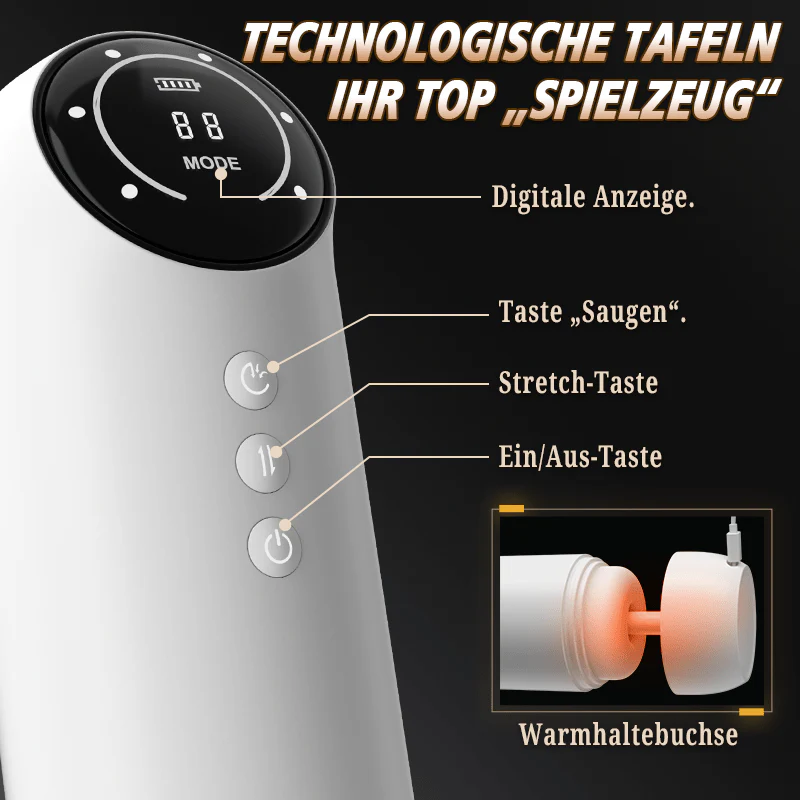 4 Schieben 4 Saugen 10 Vibration Heizfunktion Masturbator Cup - Image 7