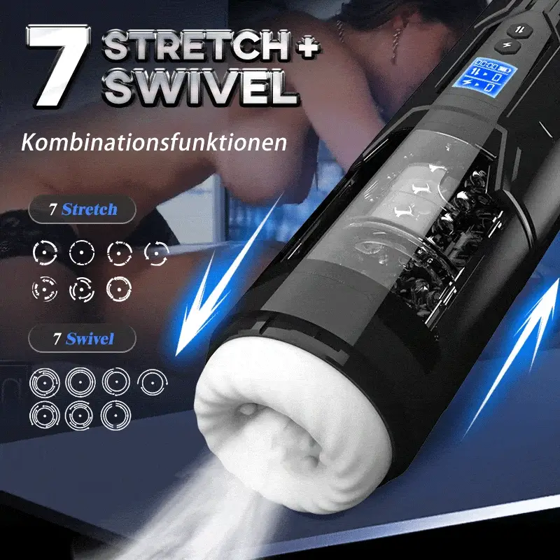 3-in-1 Teleskopischer, Rotierender, Vibrierender, elektrischer Masturbation Cup mit 7 Frequenzen - Image 3