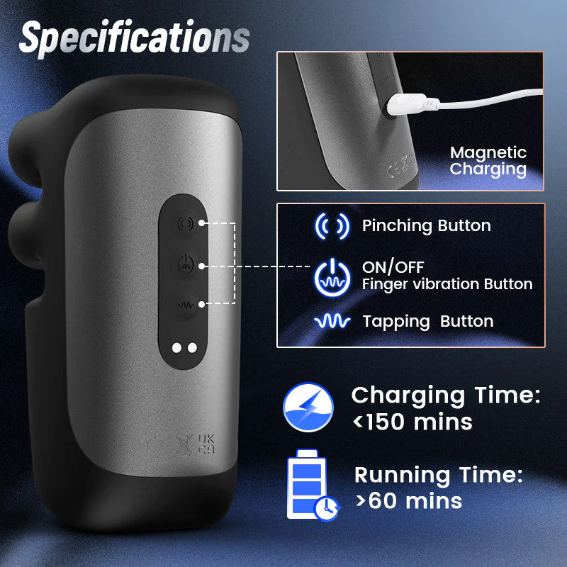 Automatischer 10 Finger Pinchin & Tapping für Massage Therapie Penis Vibrator - Image 9