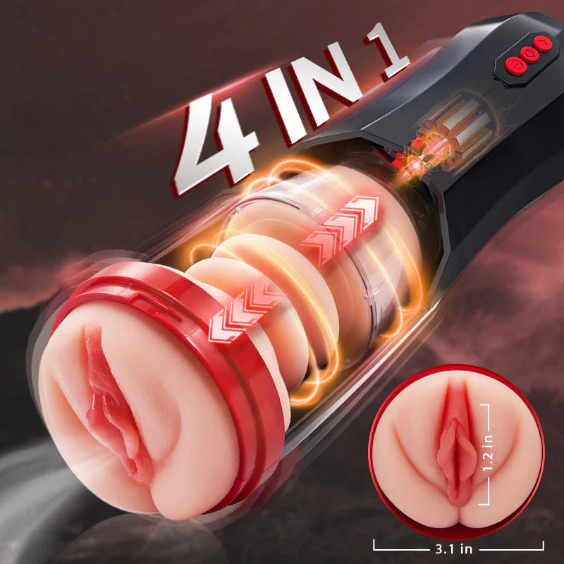 CLIMBER Saugen Vibrieren Stoßen Vokalisierung 4 IN 1 Cup Masturbator - Image 3