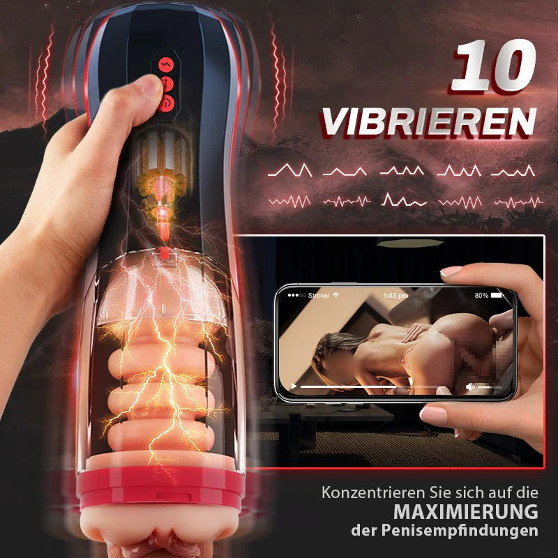 CLIMBER Saugen Vibrieren Stoßen Vokalisierung 4 IN 1 Cup Masturbator - Image 6