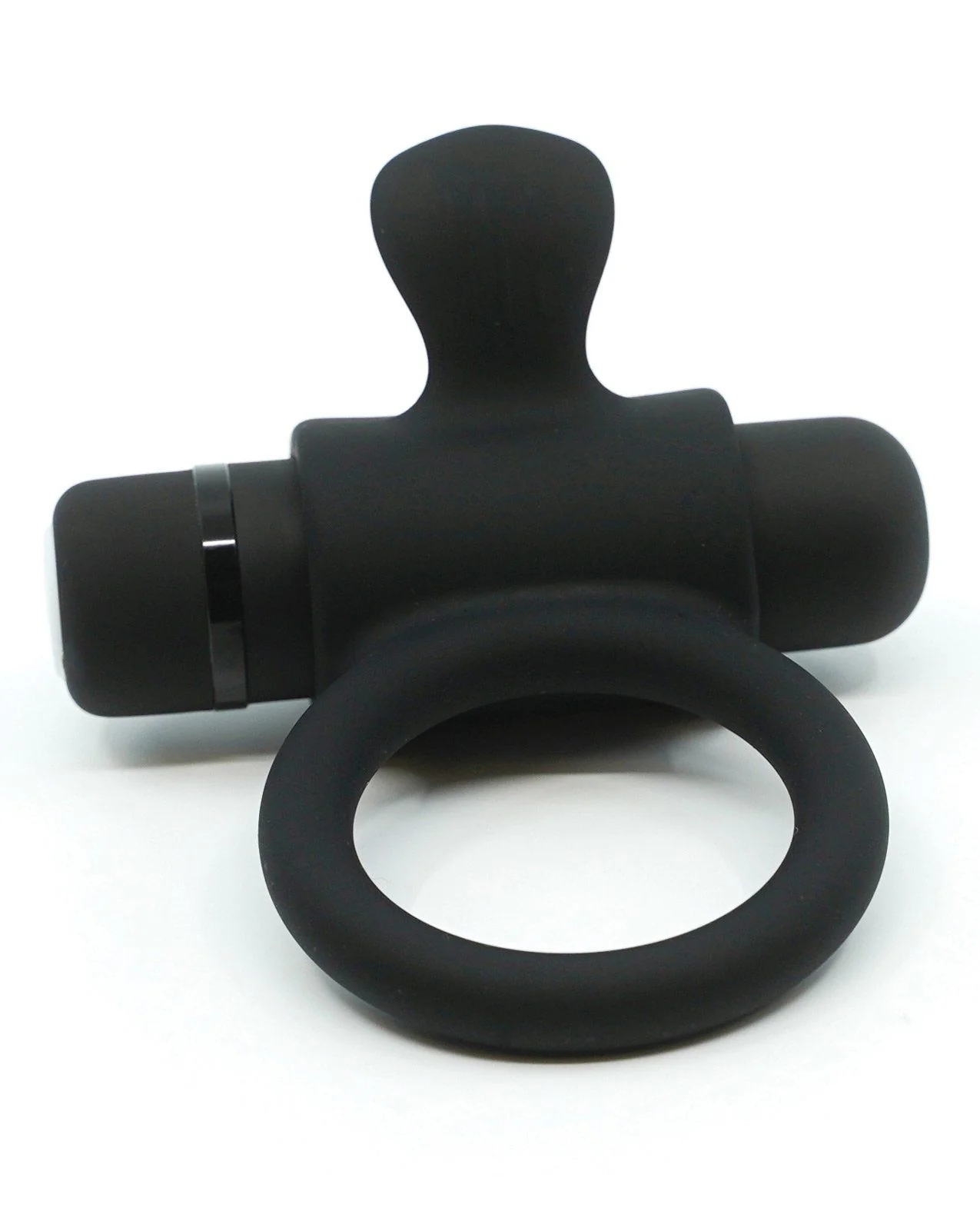 Nu Sensuelle 7 Function Silicone Bullet Ring - Black - Image 2
