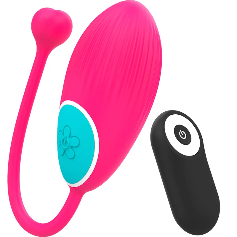 Œuf Vibrant Silicone Télécommandé Rose 10 Modes - Image 3