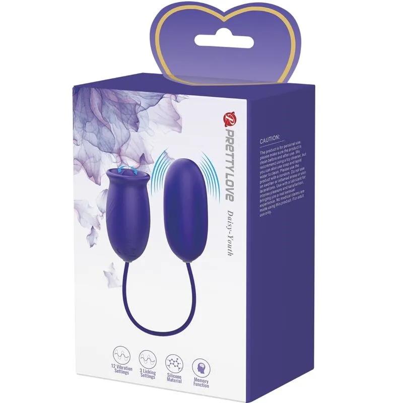 Œuf Vibrant Silicone Violet Léchage Télécommande - Image 2