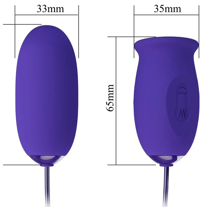 Œuf Vibrant Silicone Violet Léchage Télécommande - Image 4