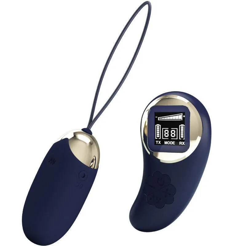 Œuf Vibrant Télécommandé Silicone Bleu
