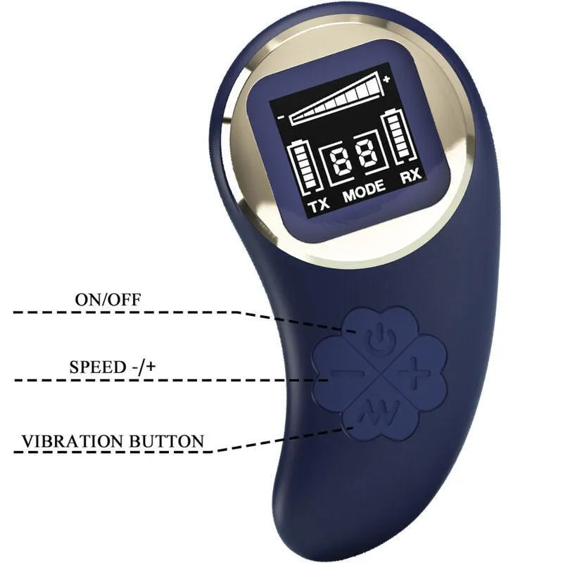 Œuf Vibrant Télécommandé Silicone Bleu - Image 4
