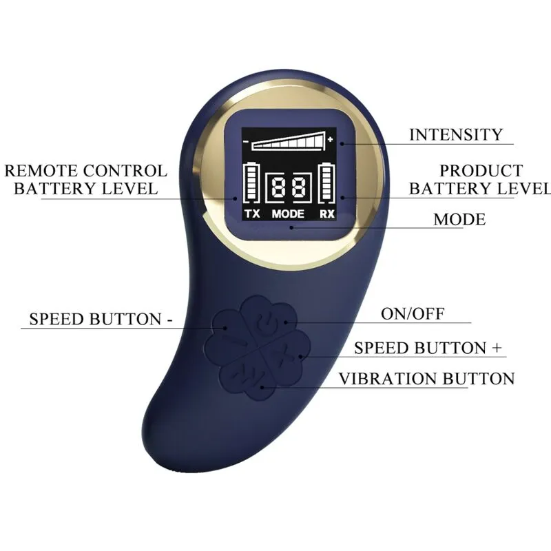 Œuf Vibrant Télécommandé Silicone Bleu - Image 4