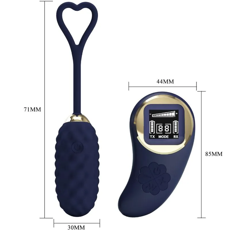 Œuf Vibrant Télécommandé Silicone Bleu - Image 6