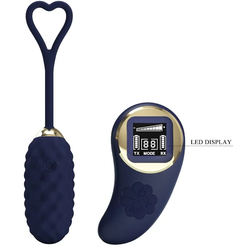 Œuf Vibrant Télécommandé Silicone Bleu - Image 8