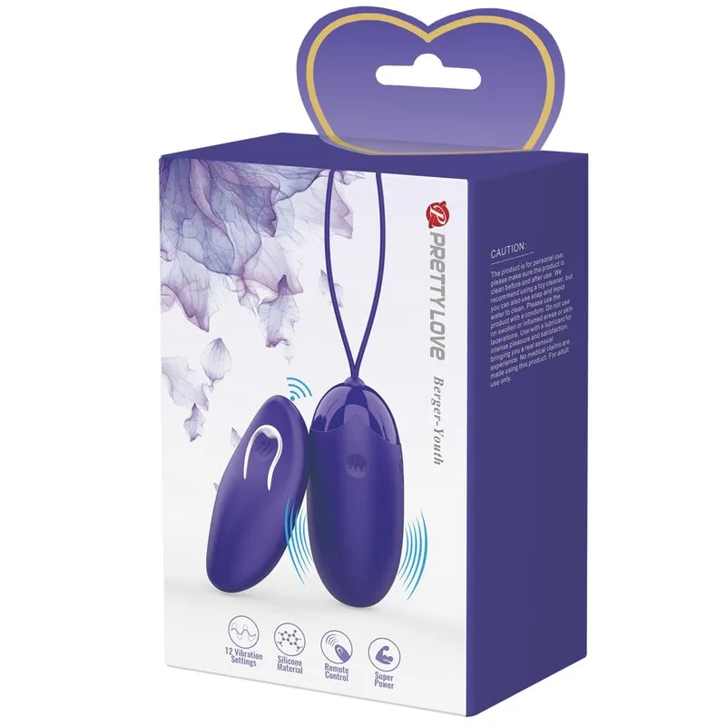 Œuf Vibrant Télécommandé Silicone Violet - Image 2