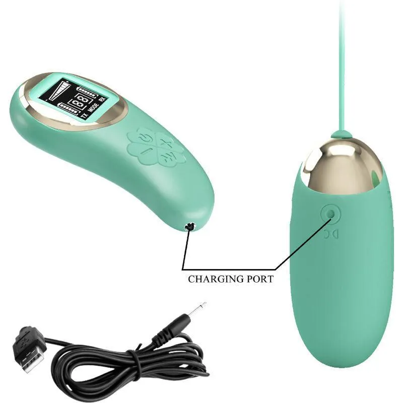 Œuf Vibrant Télécommandé Vert Silicone - Image 3