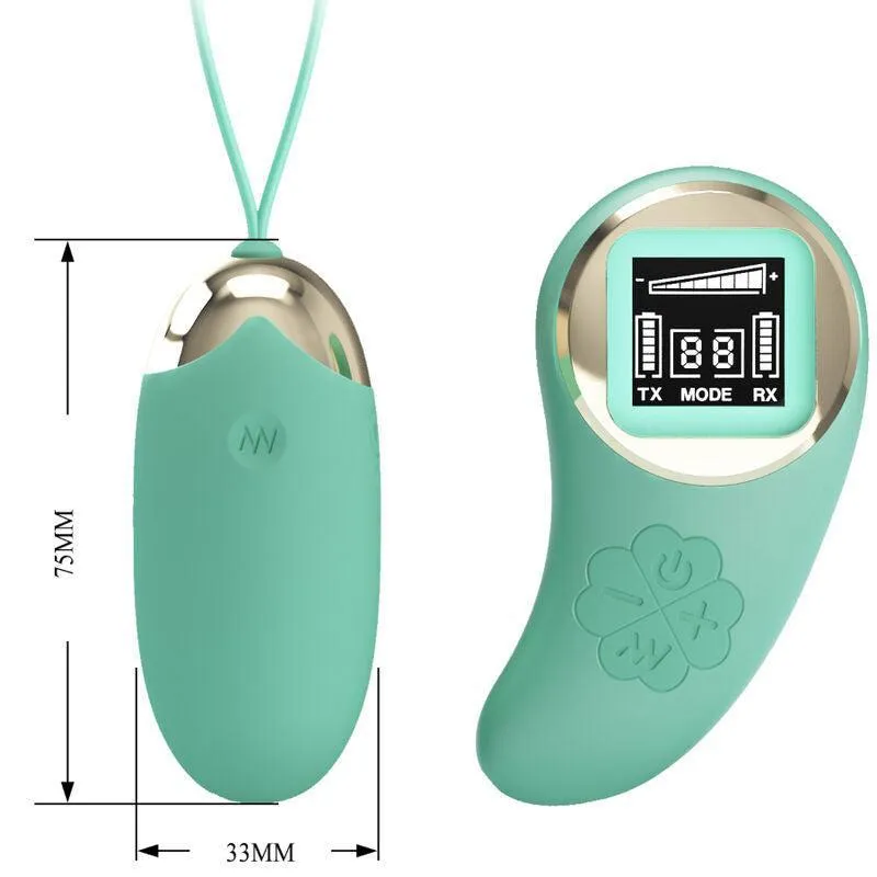 Œuf Vibrant Télécommandé Vert Silicone - Image 5