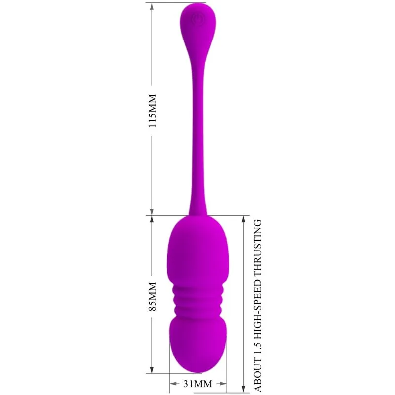 Œuf Vibrant Violet Télécommande Rechargeable Silicone - Image 3