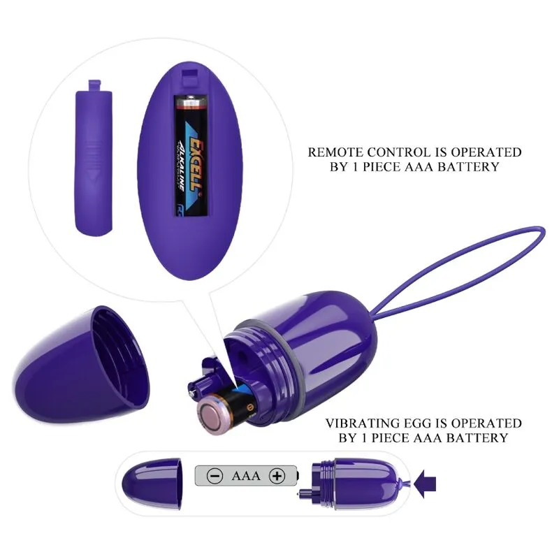 Œuf Vibrant Violet Télécommandé Silicone - Image 4