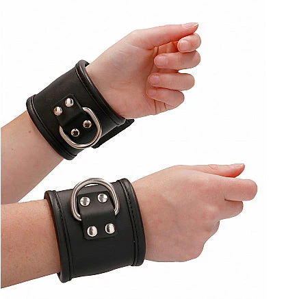 Ouch Leather Lockable Wrist Restraints - Image 2