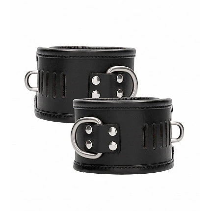 Ouch Leather Lockable Wrist Restraints - Image 3