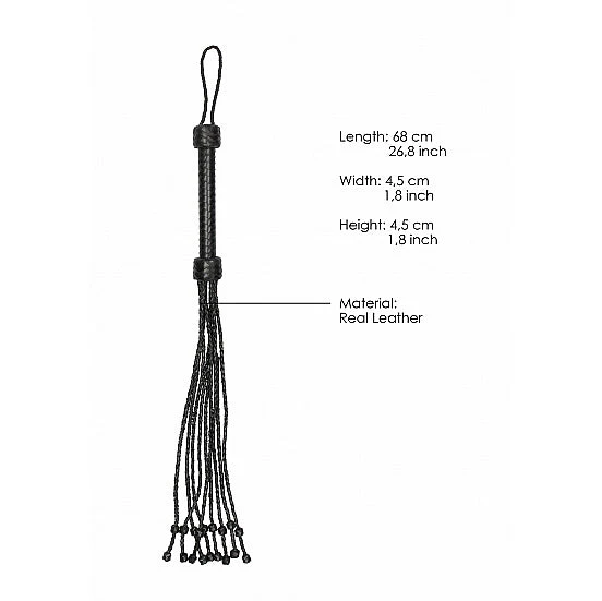 Ouch Short Leather Braided Flogger - Image 4