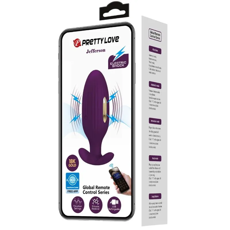 Plug Anal Électrique Violet Télécommande Sans Fil - Image 12
