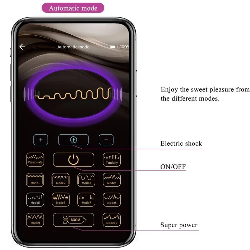 Plug Anal Électrique Violet Télécommande Sans Fil - Image 6