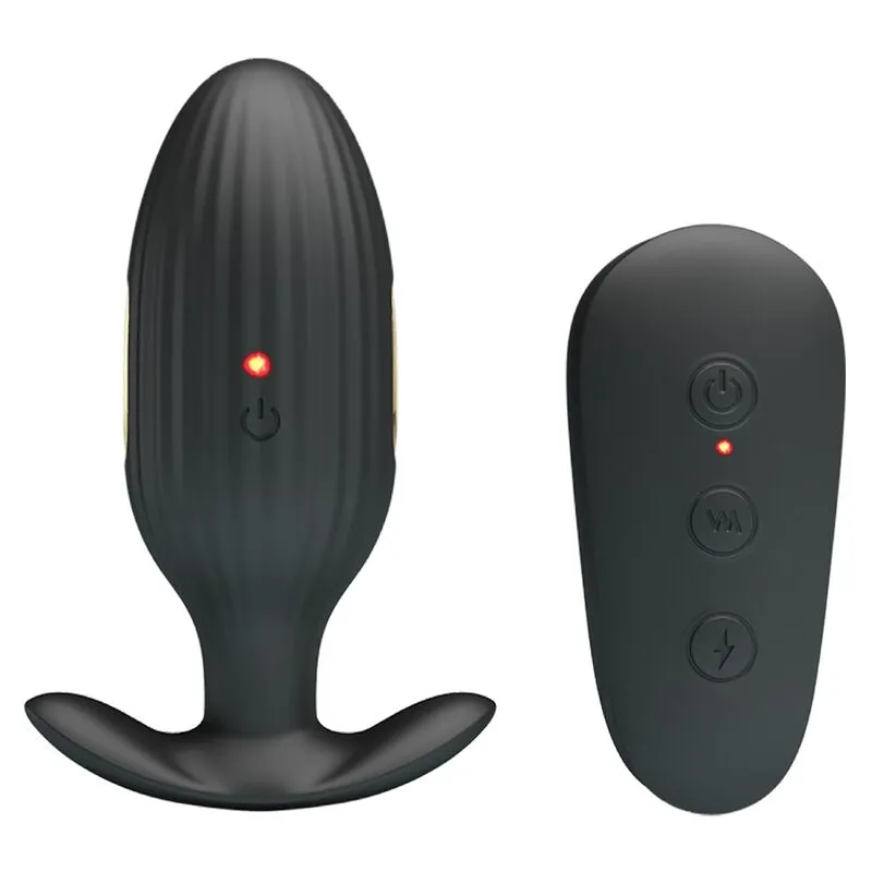 Plug Anal Silicone Noir Vibrations Électriques - Image 8
