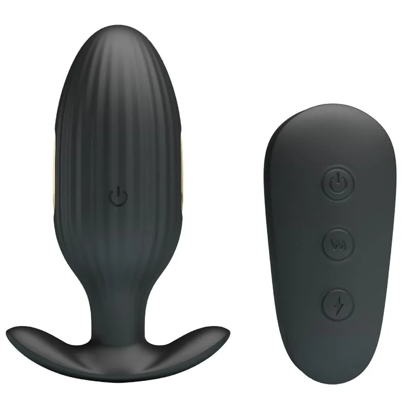 Plug Anal Silicone Noir Vibrations Électriques - Image 9