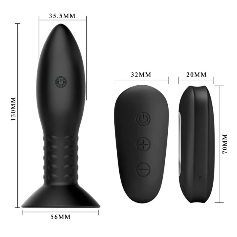 Plug Anal Silicone Vibrant Rotatif Télécommande - Image 4