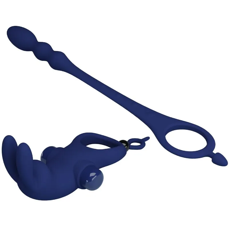 Plug Cock Ring Silicone Bleu Étanche - Image 6