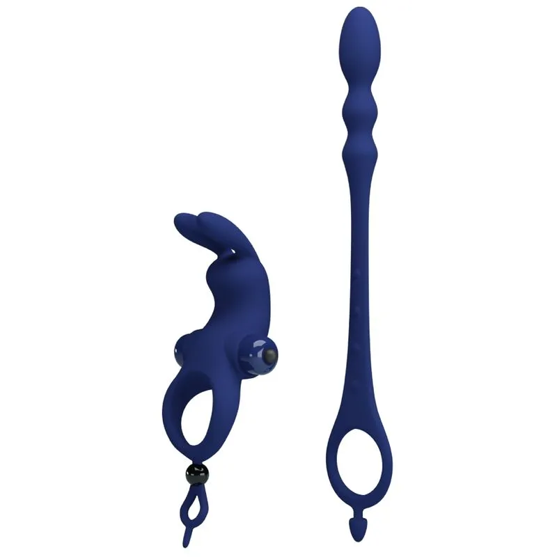 Plug Cock Ring Silicone Bleu Étanche - Image 8