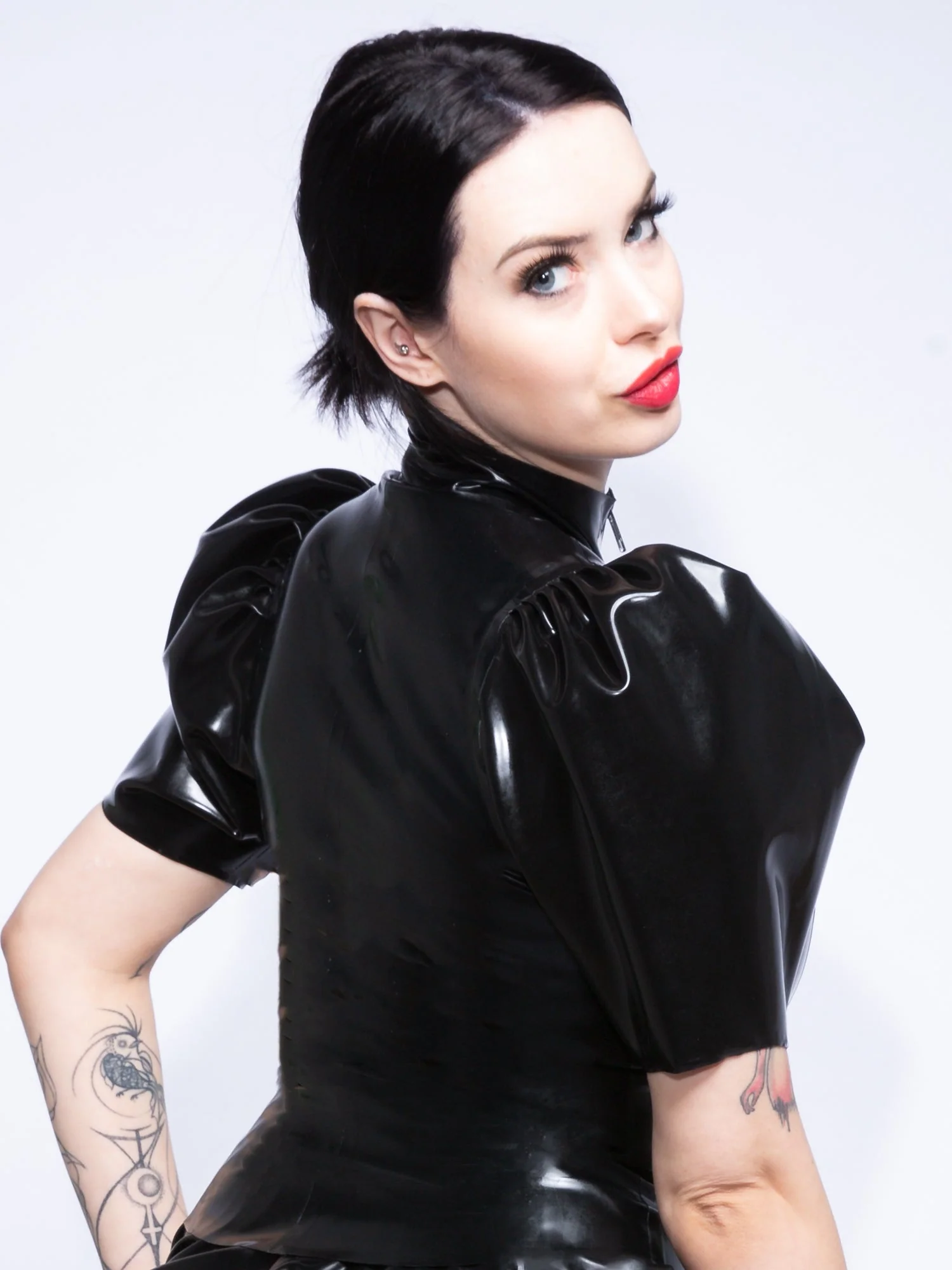 Puffy Shoulder Latex/Rubber Top - Image 4