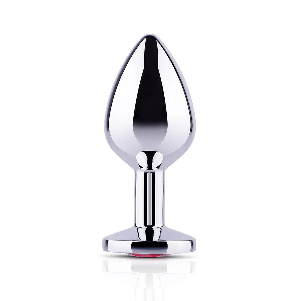 Red Gem Metal Butt Plug - Image 2