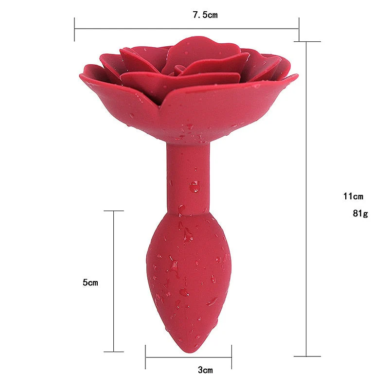 Romantic Rose Silicone Butt Plug G-bliss O-maker - Image 3